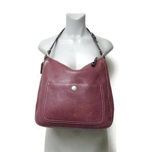 Coach Chelsea F10891 burgundy pebbled leather bag